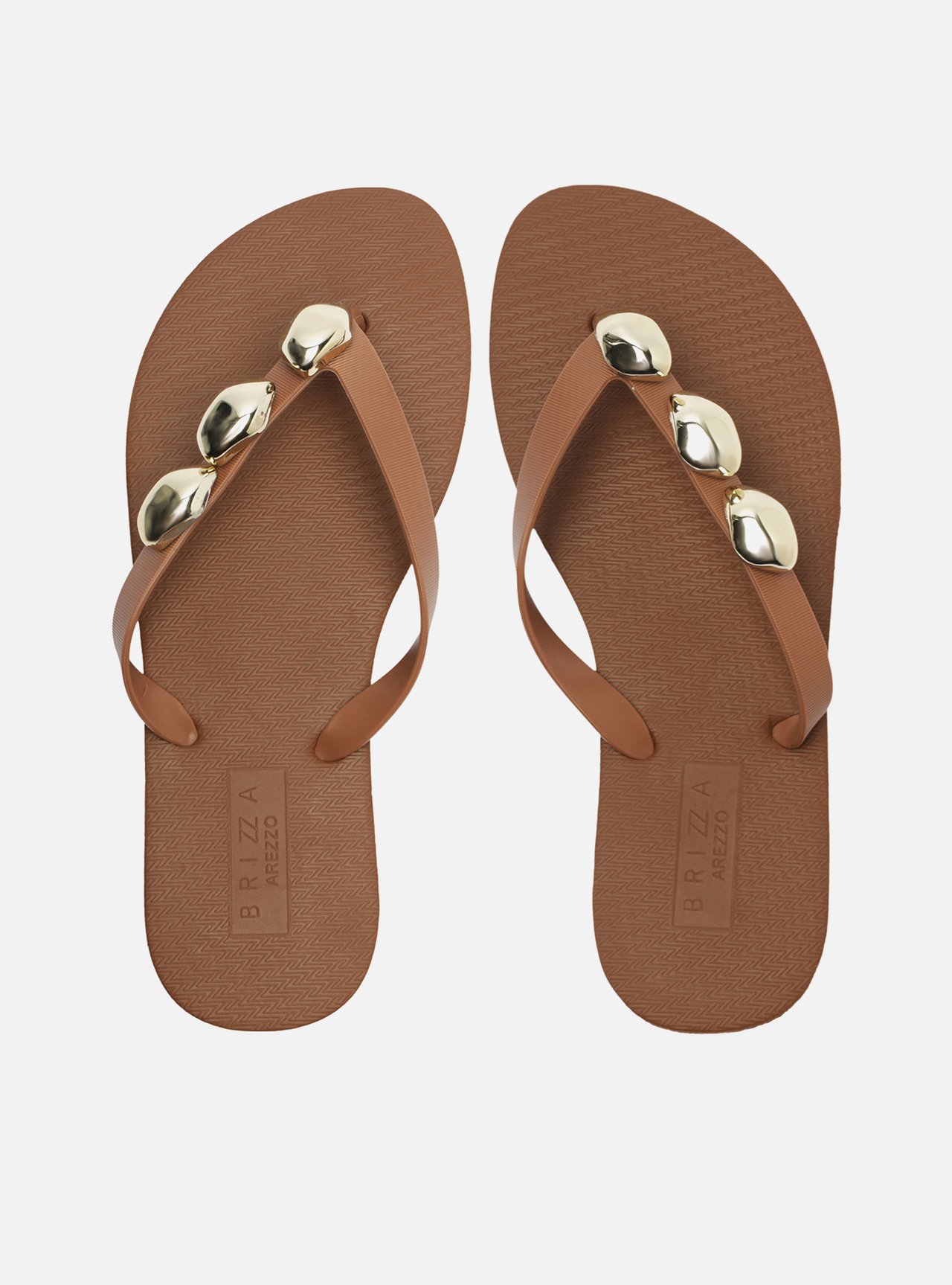 Chinelo de Dedo Marrom Essential Metais — foto 1