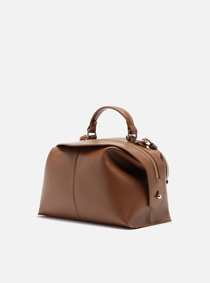 Bolsa Bowling Marrom Média Mix Texturas