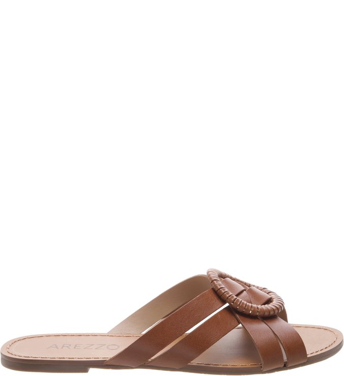 Chinelo Couro Ring Toast Brown