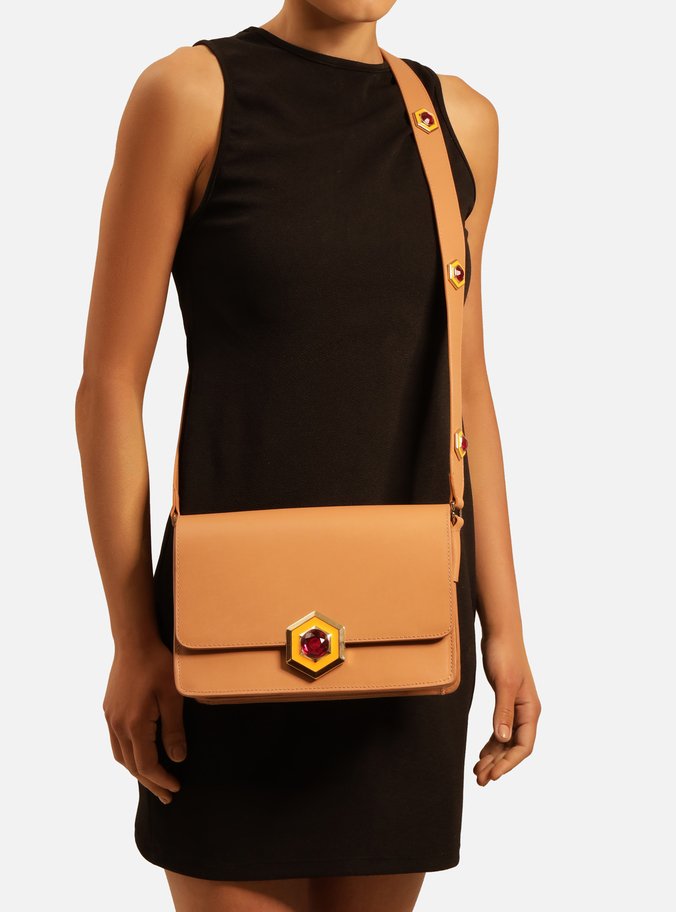 Bolsa Tiracolo Marrom Couro Vibezz Média