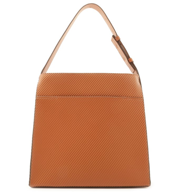 Bolsa Hobo Couro Allegra Stripes Média Argila Real