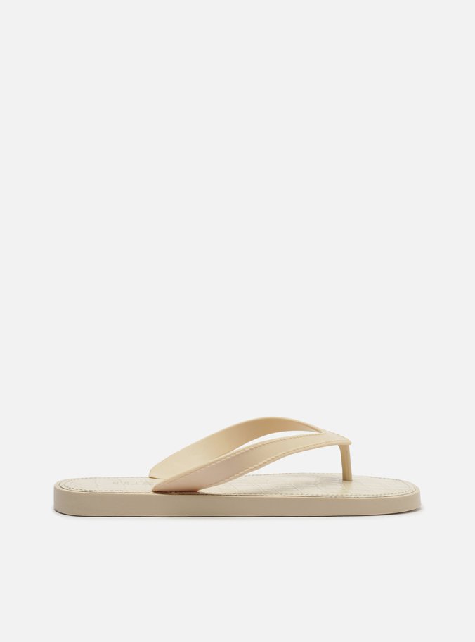 Chinelo de Dedo Branco Croco Rivieira Square