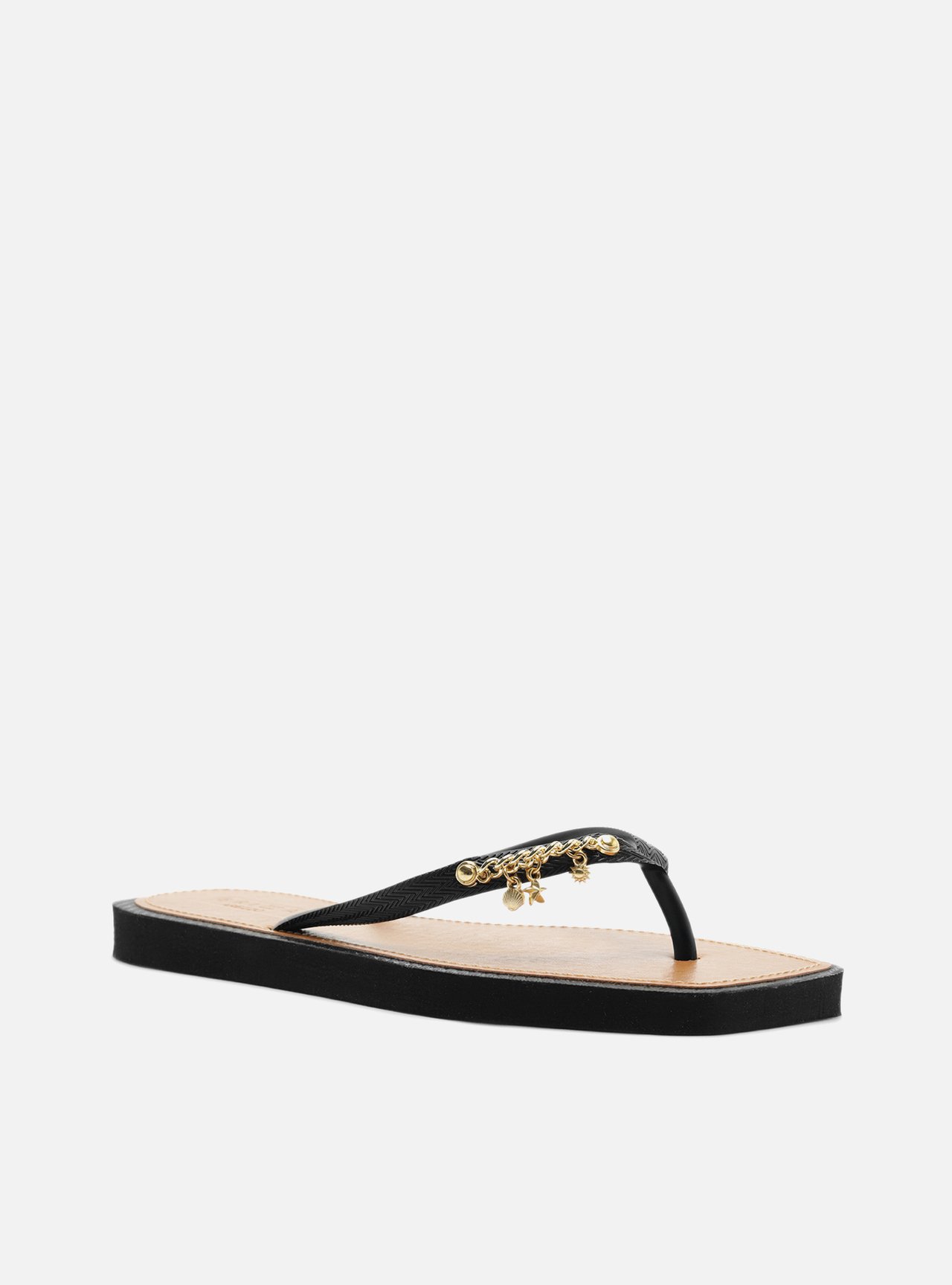 Chinelo de Dedo Preto Recouro Square Pins — foto 2