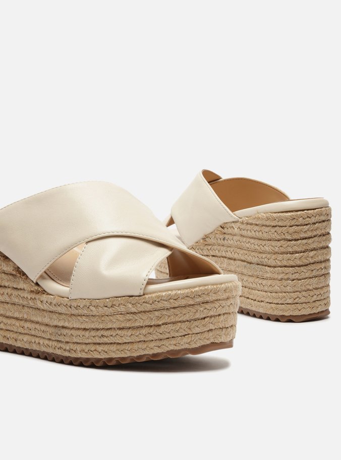 Sandália Plataforma Natural Palha Off-White