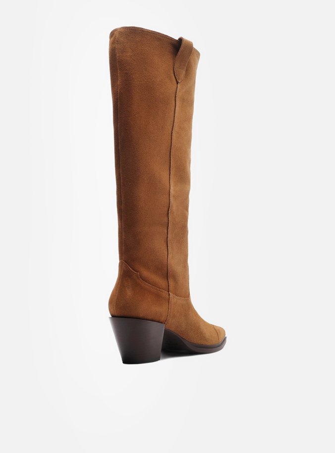 Bota Marrom Acamurçada Cano Longo Western