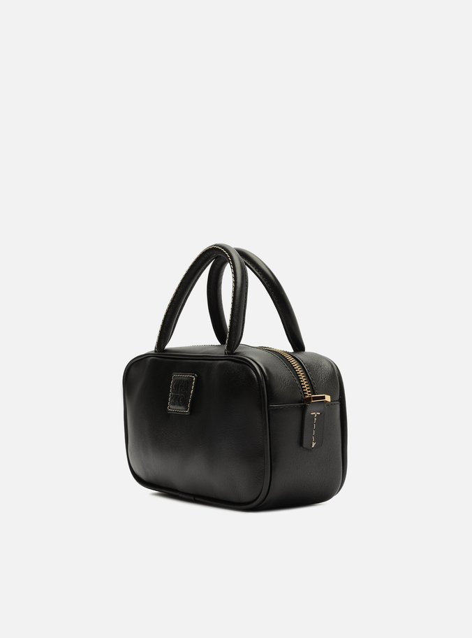 Bolsa Tiracolo Preta Couro Bead ZZ Pequena