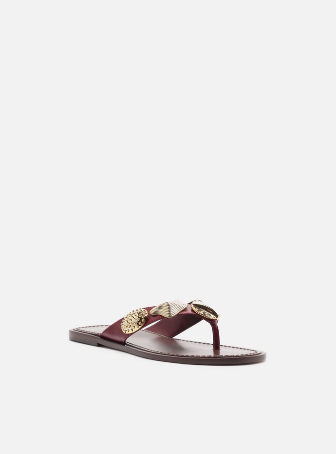 Rasteira Vermelha Flip Flop Metais