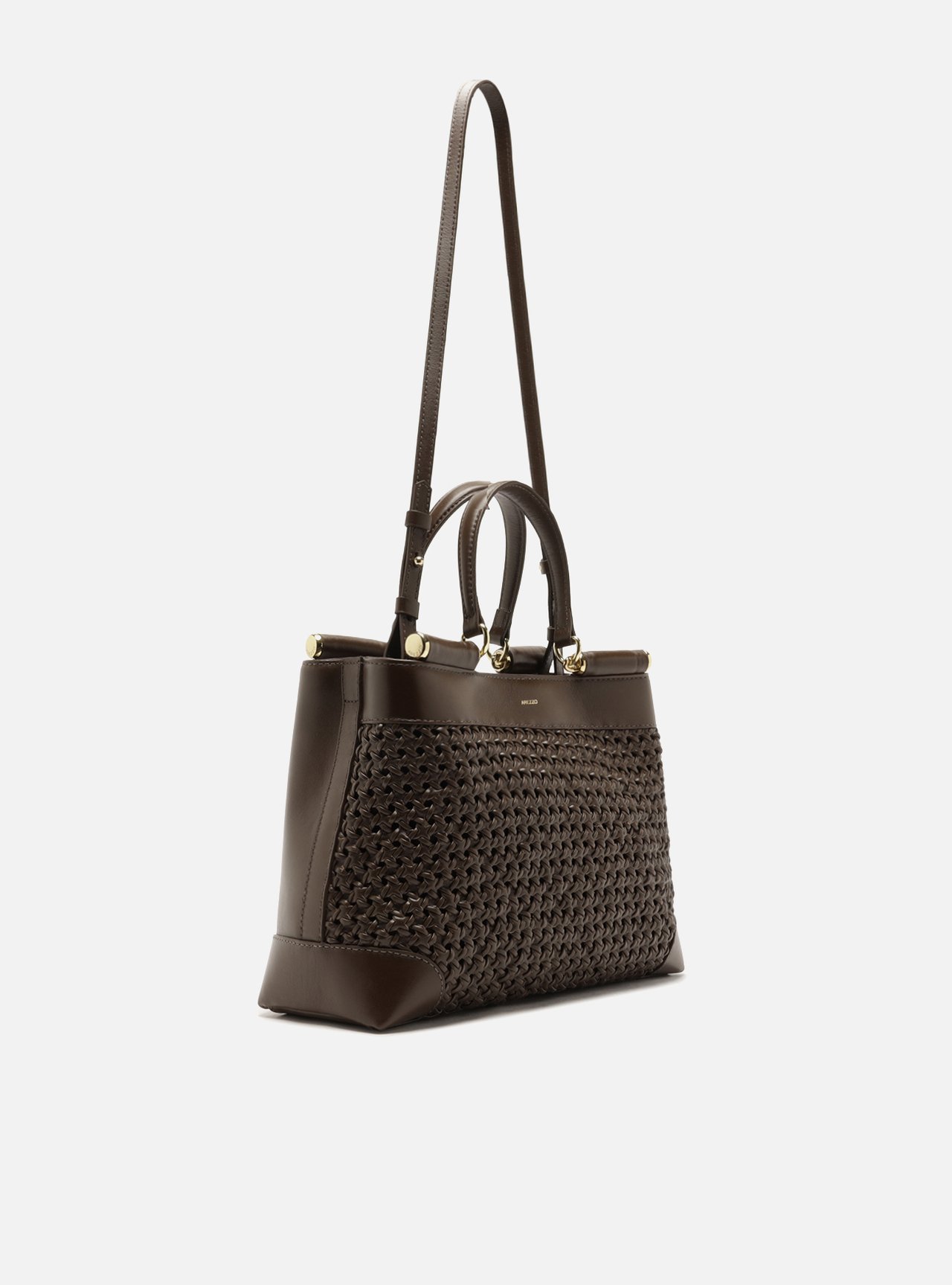 Bolsa Tote Marrom Couro Média — foto 5