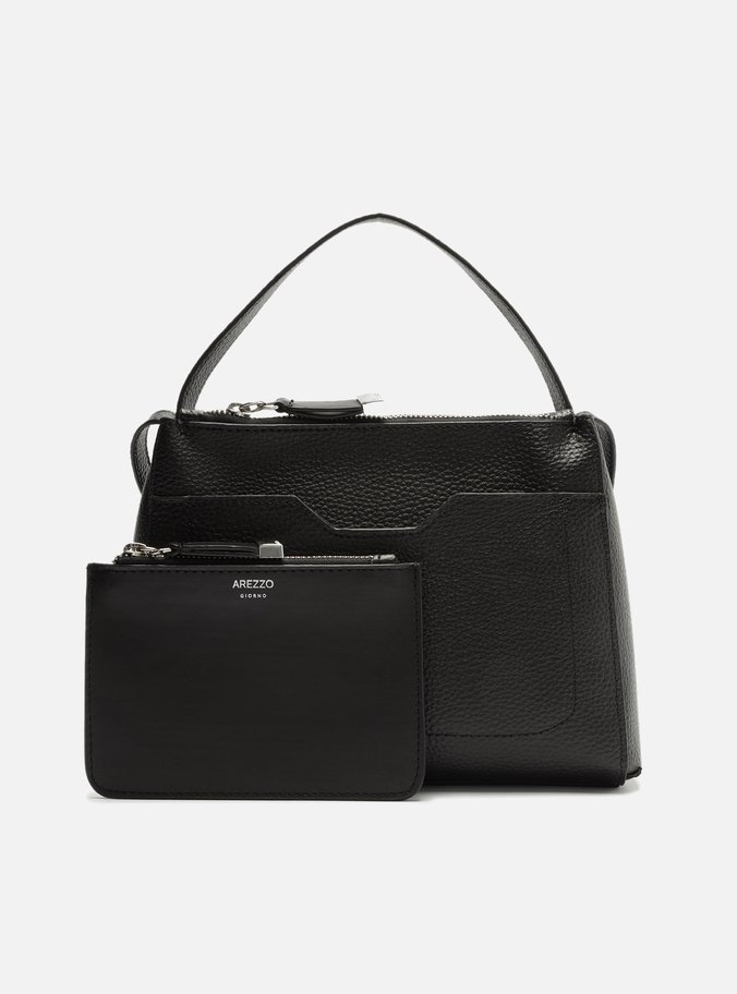 Bolsa Tote Preta Emily Média Croco