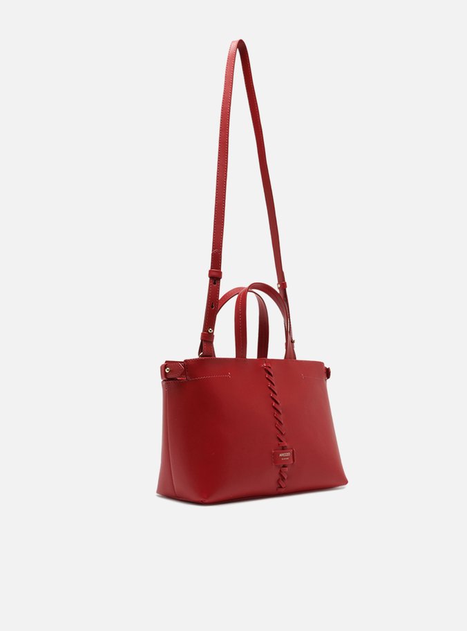 Bolsa Tote Vermelha Giorno Média Trançado