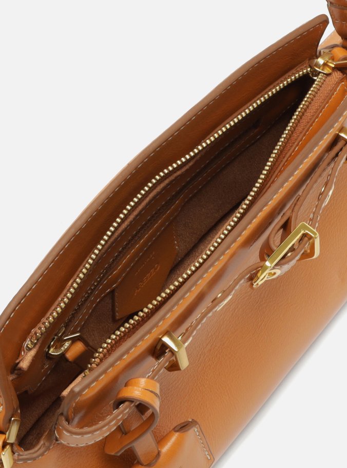 Bolsa Tiracolo Caramelo Couro Pequena Victória