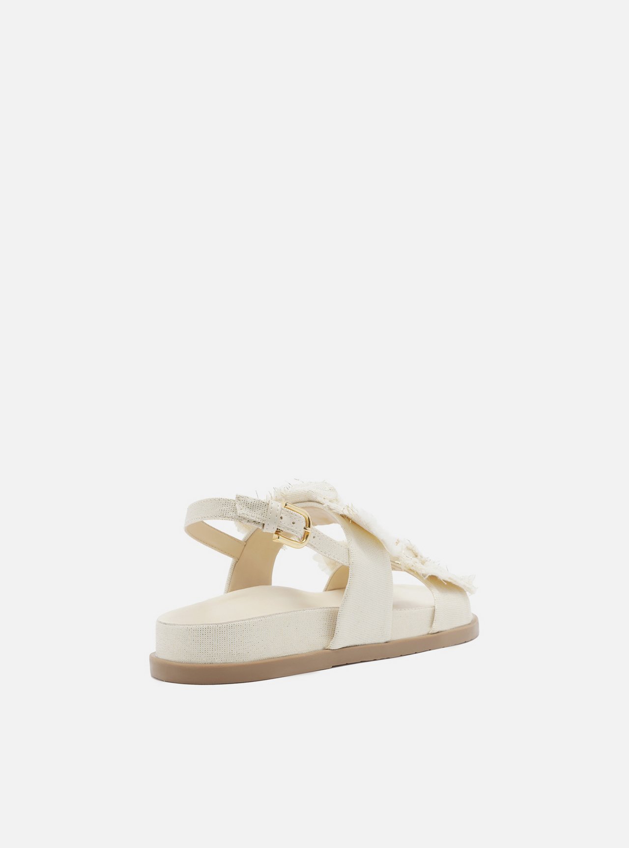 Sandália Rasteira Branca Flatform Laços — foto 3