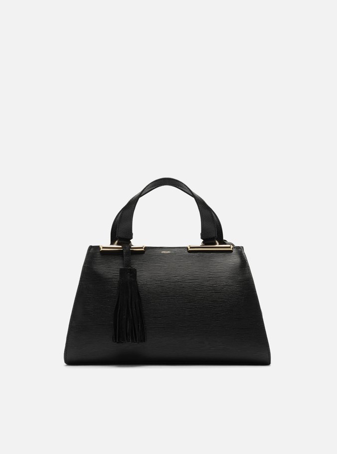 Bolsa Tote Preta Couro Jeni Média