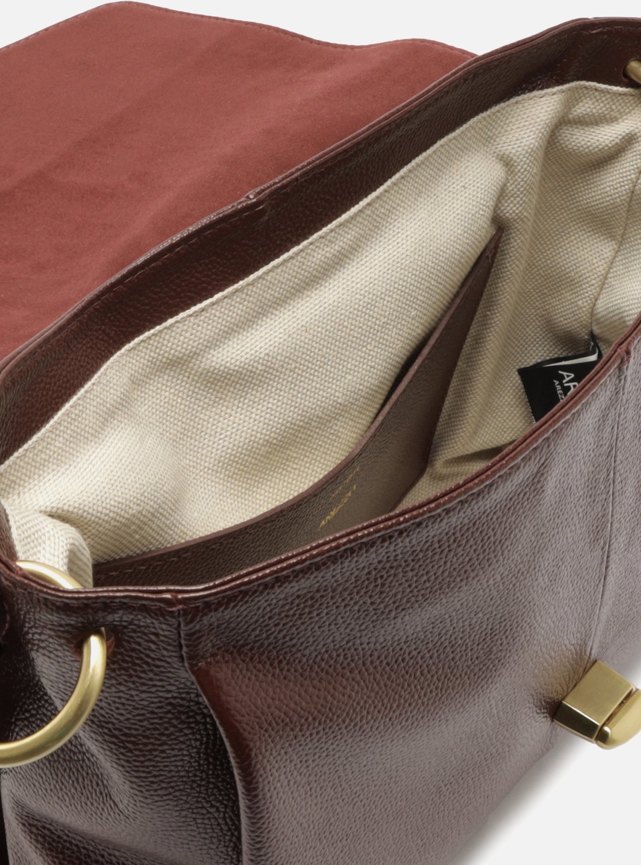 Bolsa Tiracolo Bordô Couro Pequena Alça Trançada — foto 4