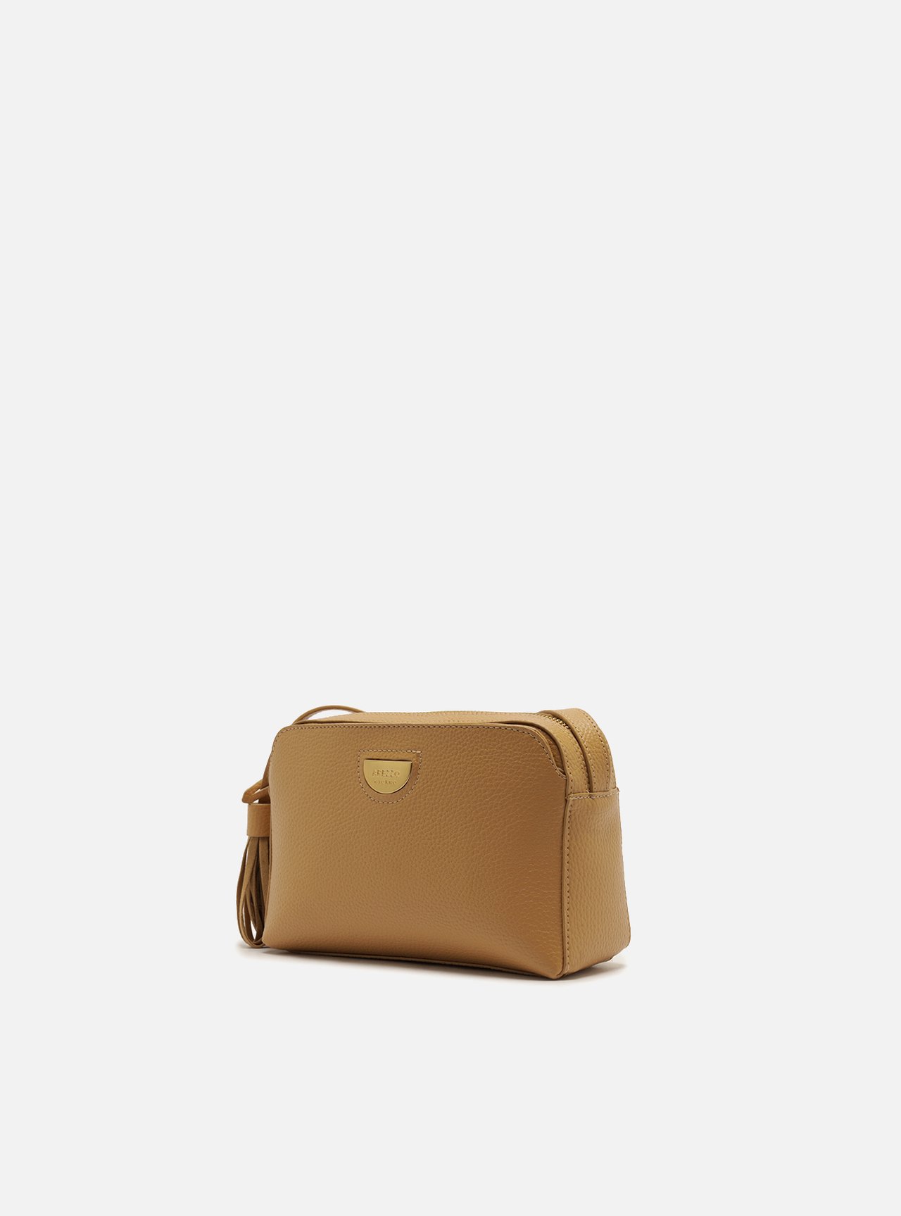 Bolsa Tiracolo Marrom Granulada Franja — foto 2