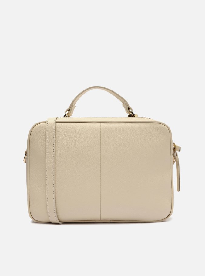 Bolsa Tiracolo Off-White Couro Francine Média Panacota
