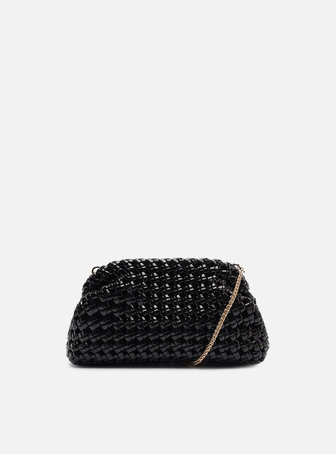 Bolsa Tiracolo Preta Tressê Média Corrente