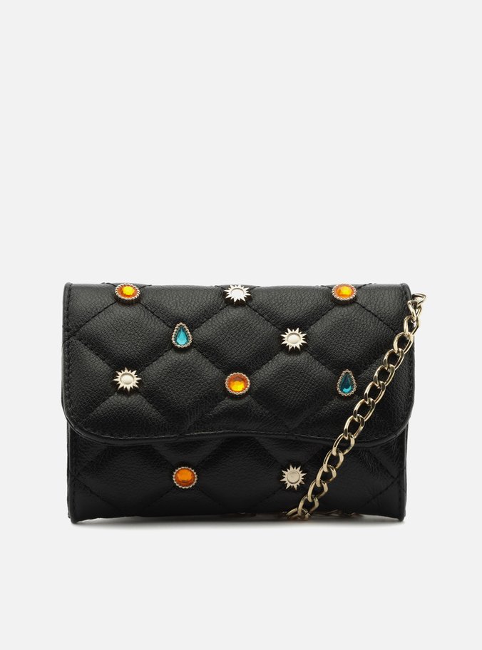 Mini Bag Preta Couro Mizz Stones New