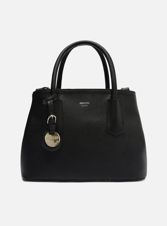 Bolsa Tote Preta Giorno Média Bag Charm