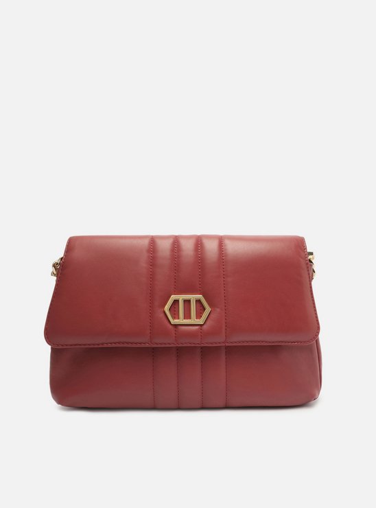 Bolsa Hobo Rosa Couro Mel Média