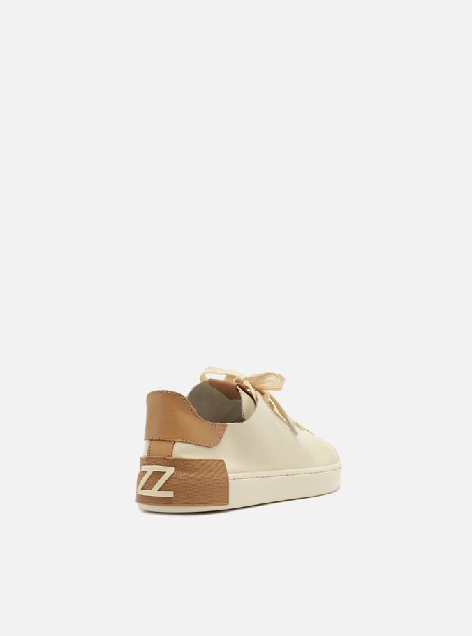 Tênis Off-White Couro Básico Marrom