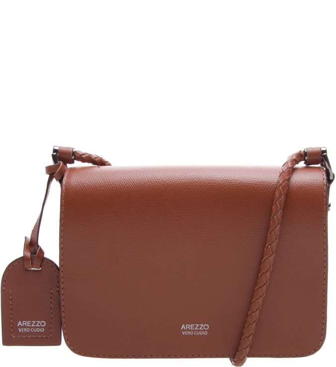 Bolsa Tiracolo Couro Piazza Pequena Urucum