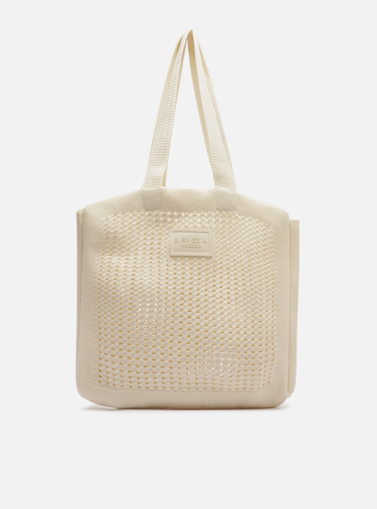 Bolsa Shopping Off-White Crochê Mônaco Grande — foto 1