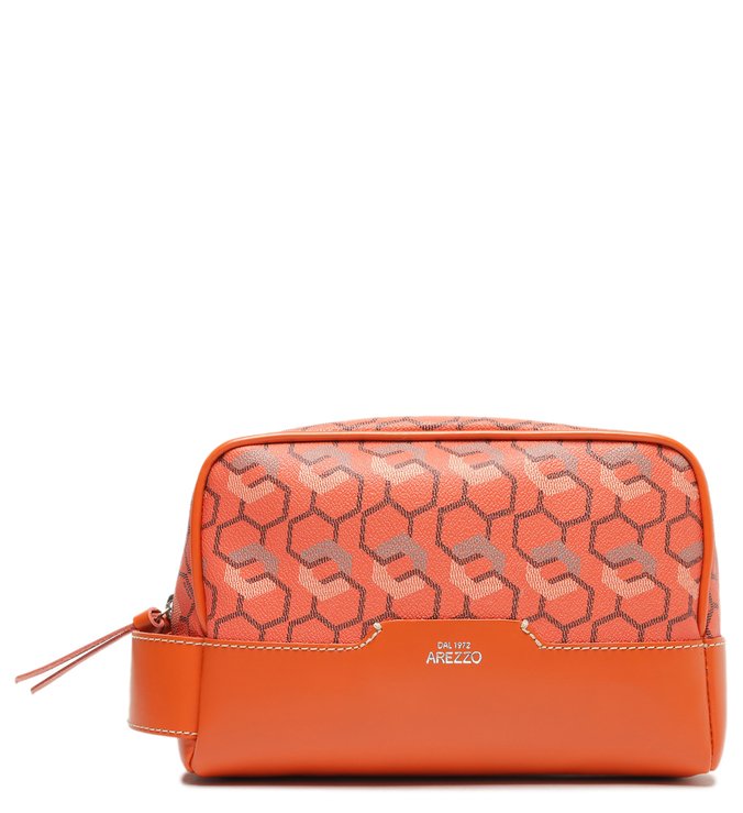 Necessaire Laranja Couro Bee.ZZ Colore Média