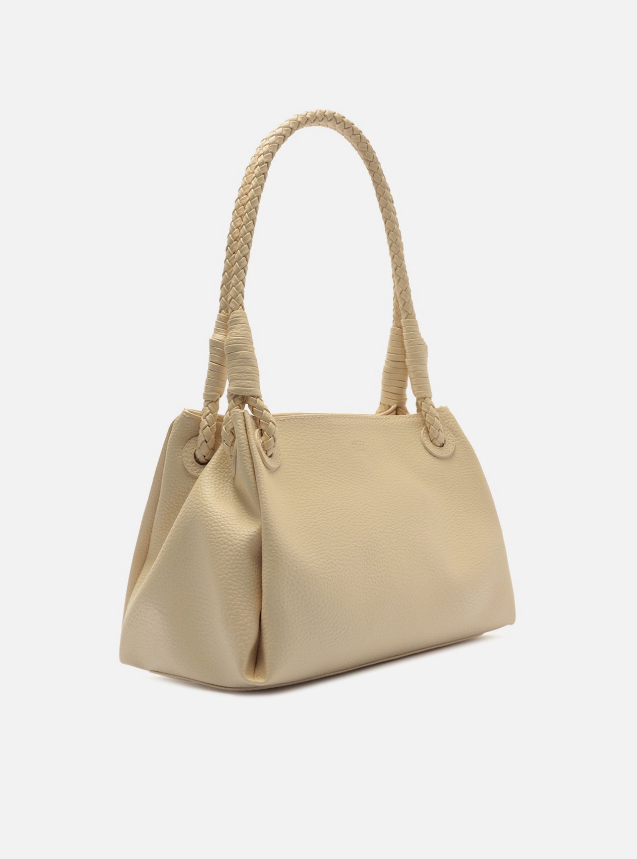 Bolsa Shoulder Branca Média Alça Trançada — foto 5