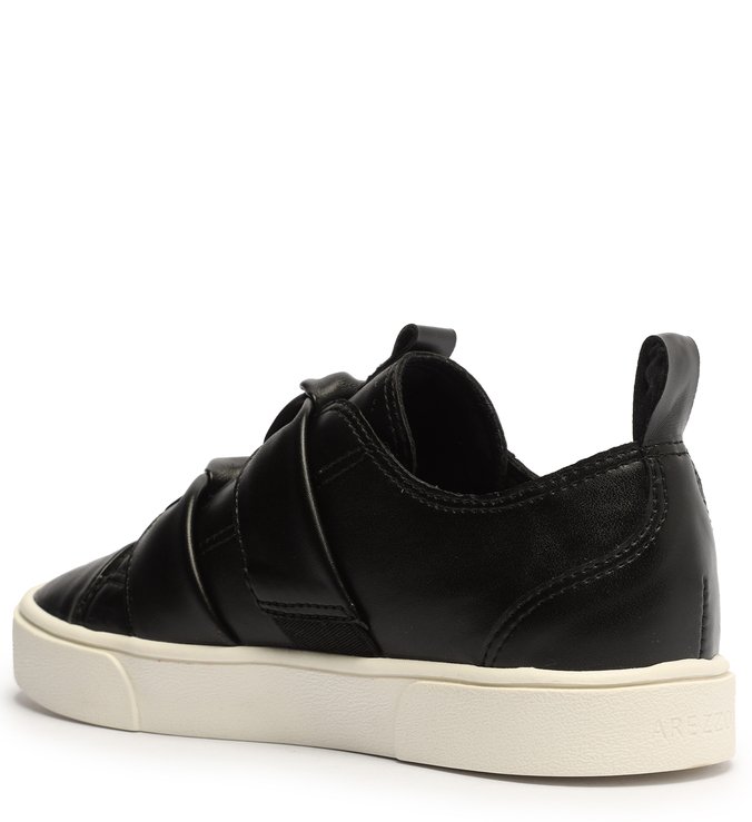 Tênis Infantil Slip On  Preto Laço