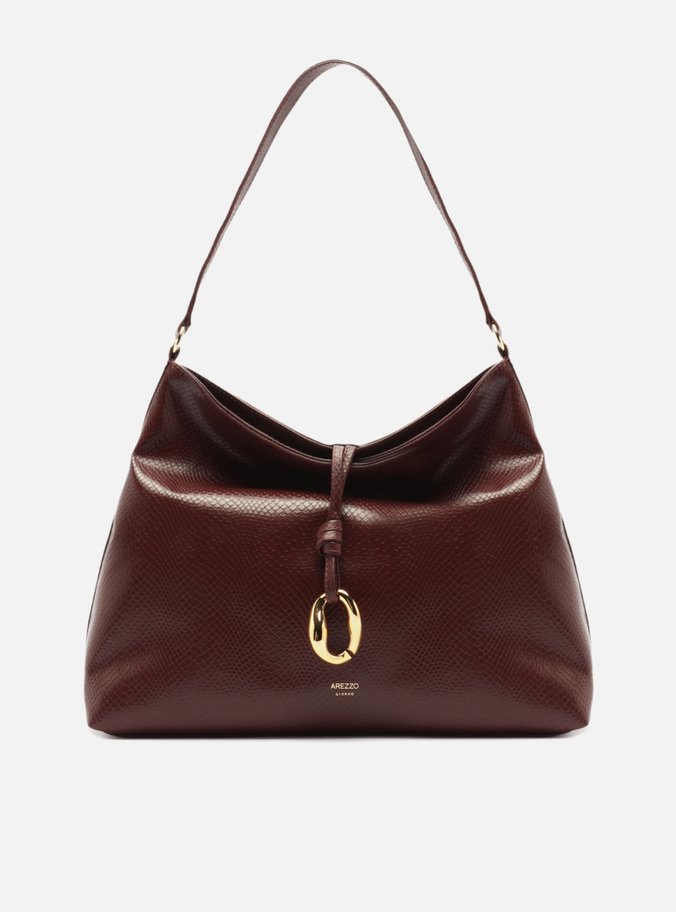 Bolsa Tiracolo Envernizada Bordô Grande