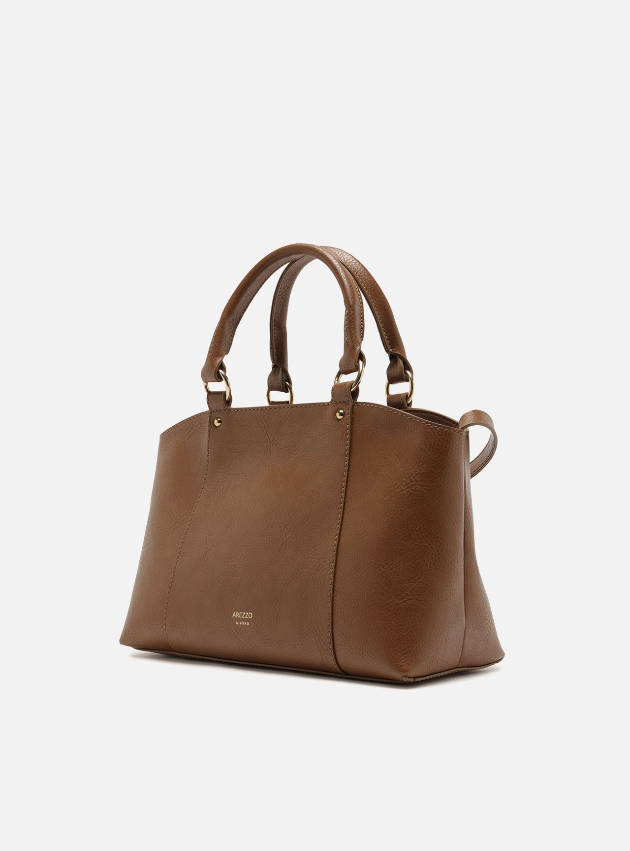 Bolsa Tote Marrom Média Metais — foto 2