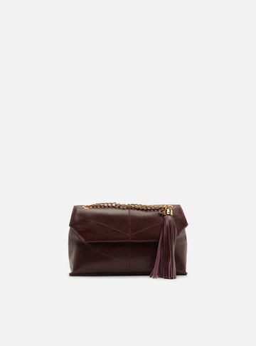 Arezzo — Bolsa Tiracolo Bordô Couro Ísis Pequena
