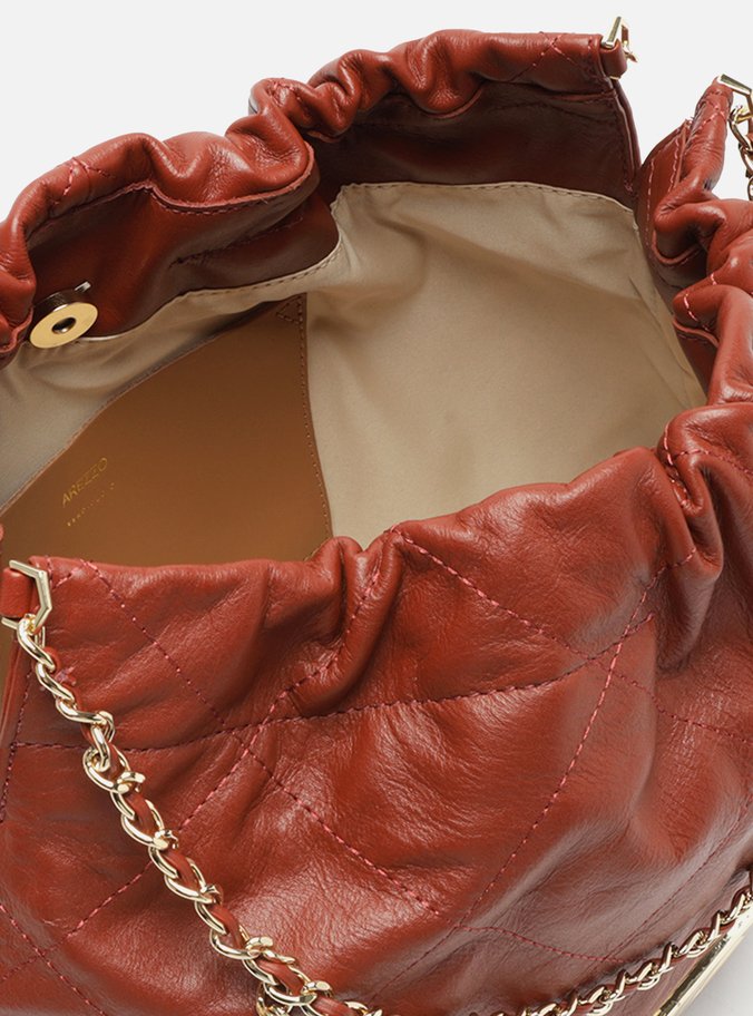 Bolsa Hobo Marrom Couro Esther Grande