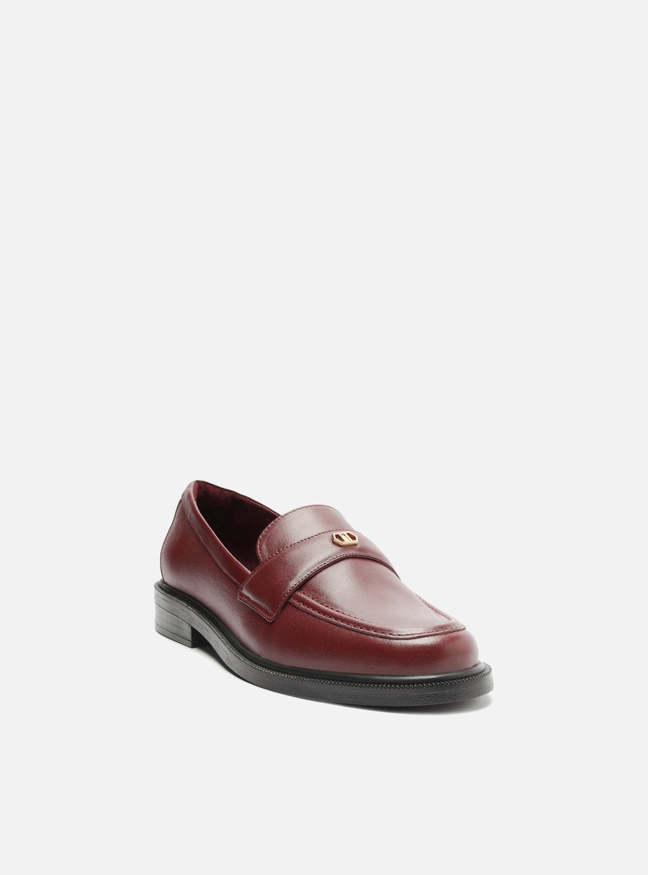 Mocassim Vermelho Couro Bico Redondo — foto 2