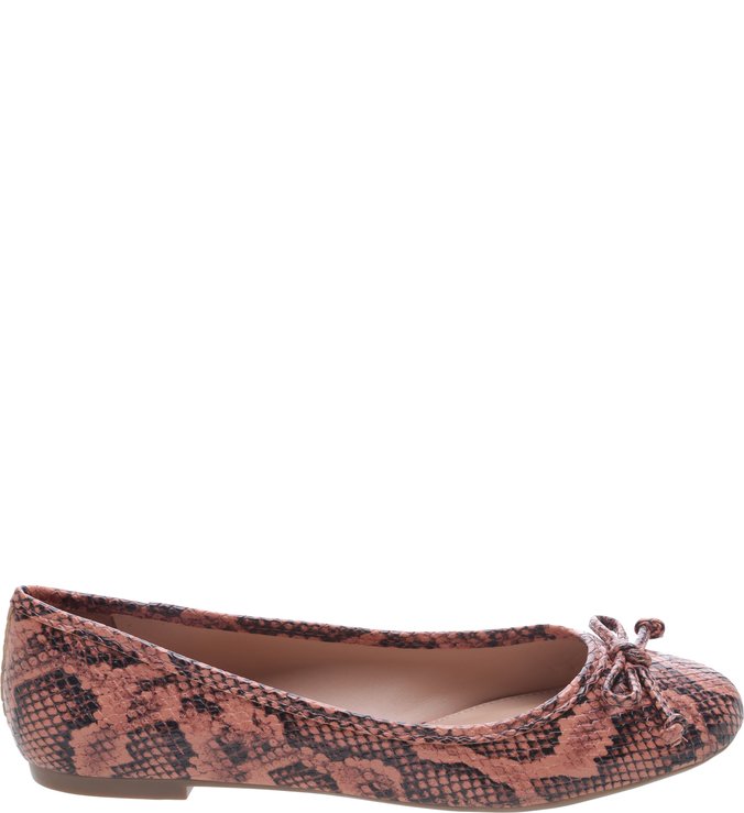 Sapatilha Snake Tiny Bow New Papaya