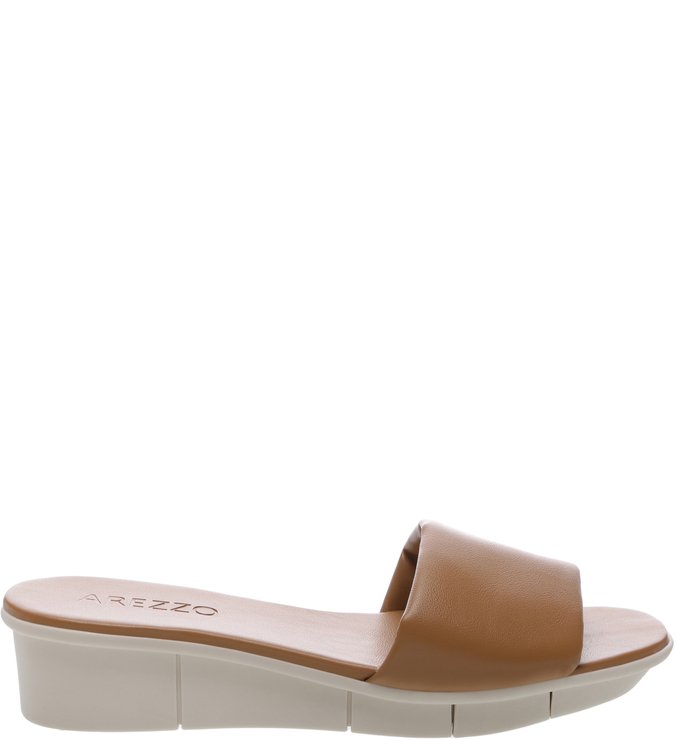 Tamanco Plataforma Baixo Natural Tan