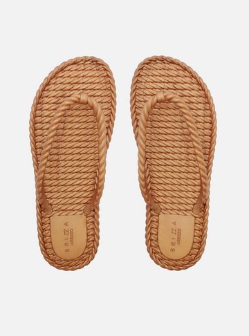 Arezzo — Chinelo Marrom Metalizado Marrocos Jelly