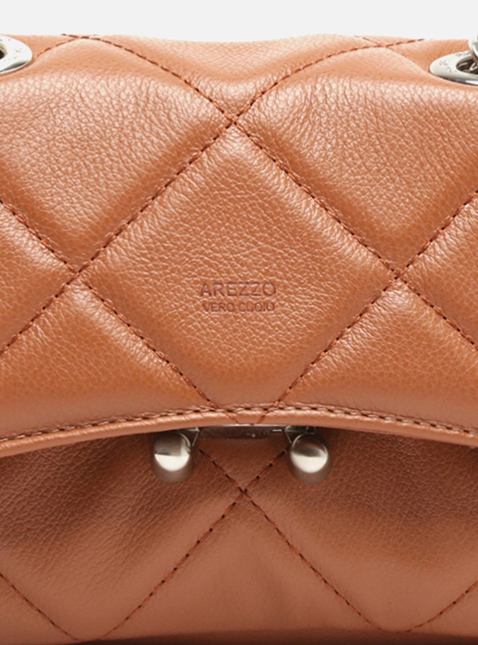 Bolsa Tiracolo Marrom Couro Mizz Pequena