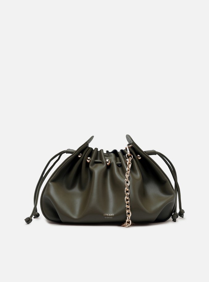 Bolsa Shoulder Verde Grande Alça Corrente