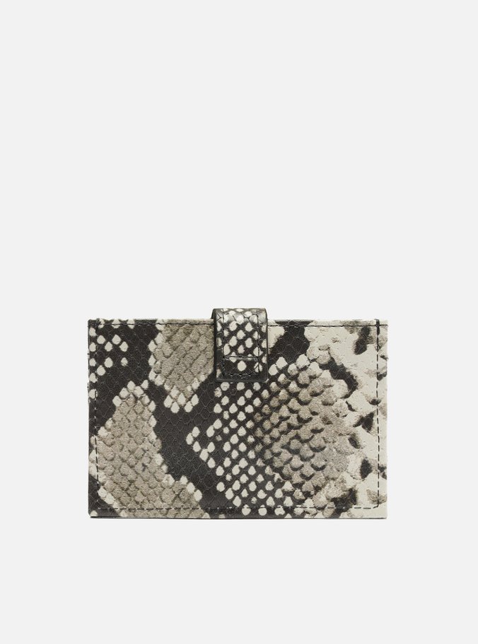 Porta-Cartão Animal Print Snake Lapela