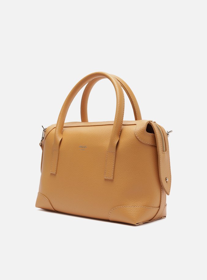 Bolsa Bowling Bege Grande Recortes