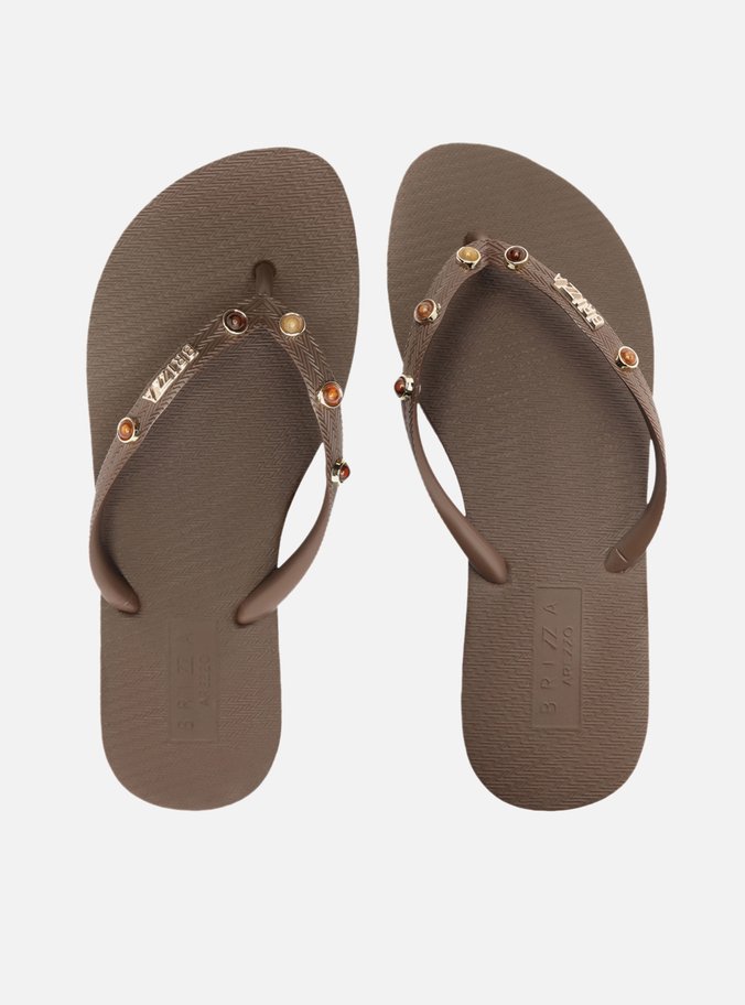 Chinelo Marrom Essential Pedras