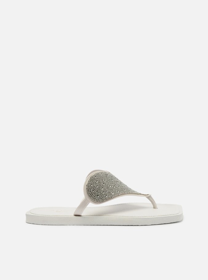 Chinelo de Dedo Branco Recouro Square Heart