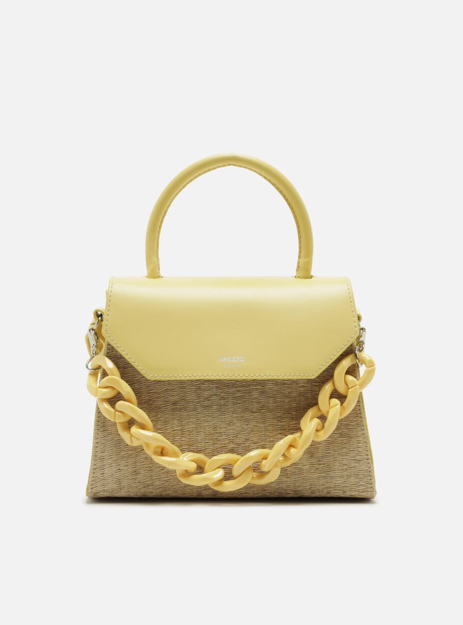 Bolsa Satchel Amarela Iara Média