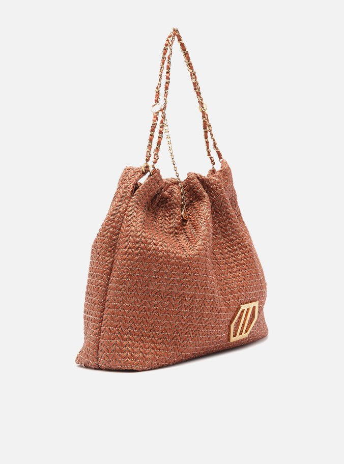 Bolsa Hobo Vermelha Trama Esther Grande