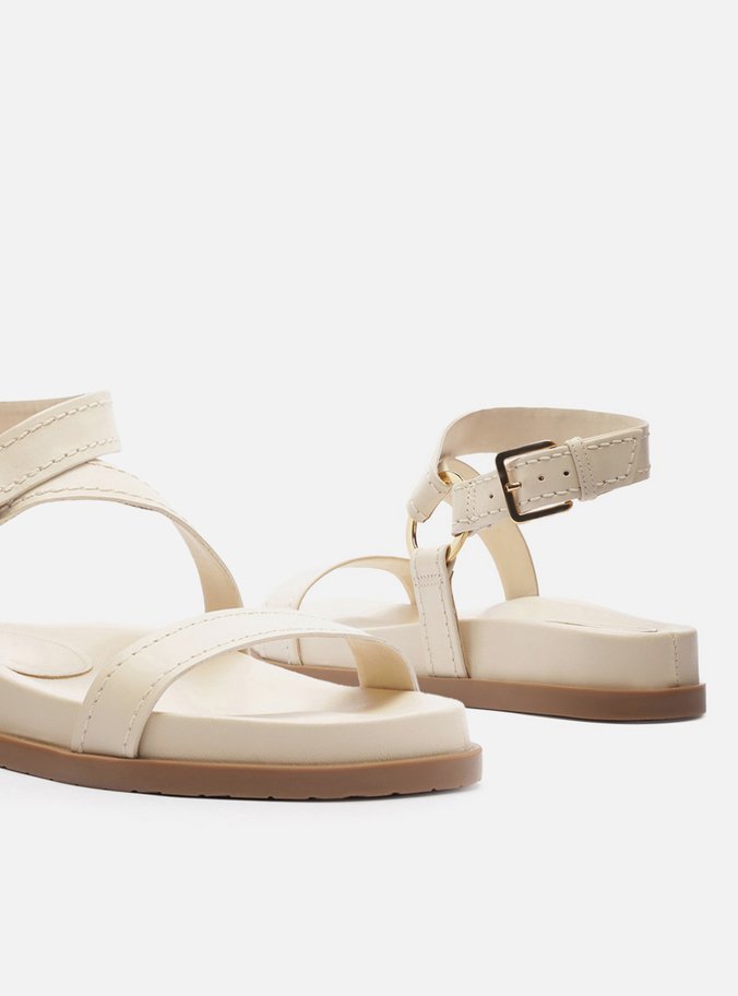 Sandália Papete Off-White Couro Lenny Niemeyer