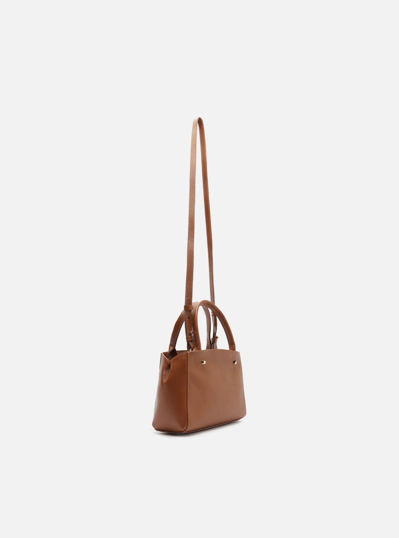 Bolsa Tote Marrom Couro Bella Pequena — foto 5