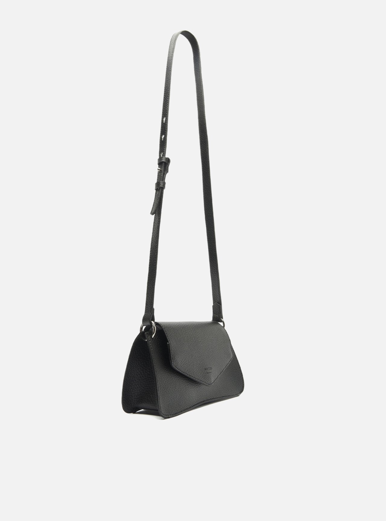 Bolsa Tiracolo Marrom Média Granulada Metais — foto 5