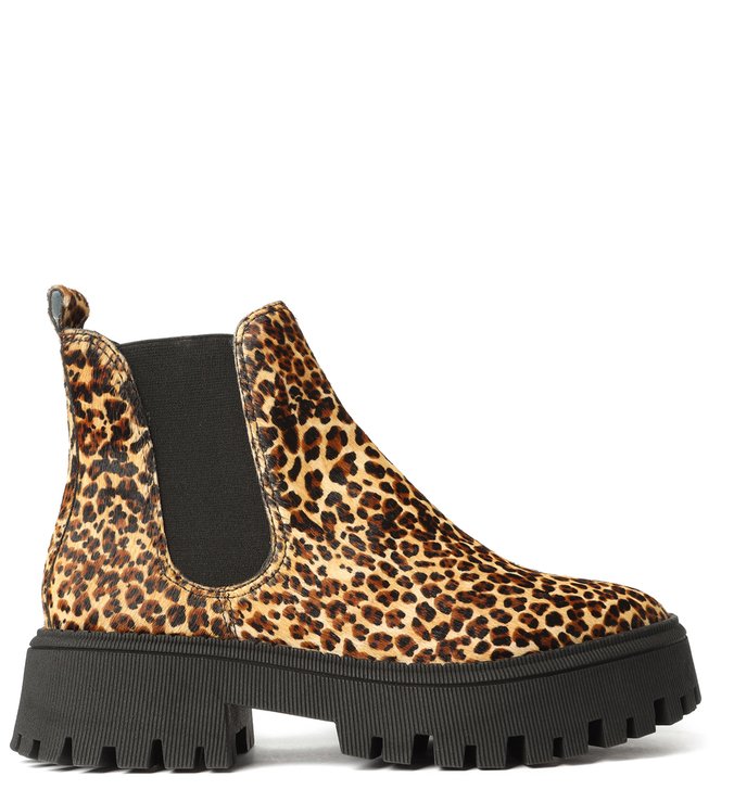 Coturno Animal Print Pelo Tratorado Onça